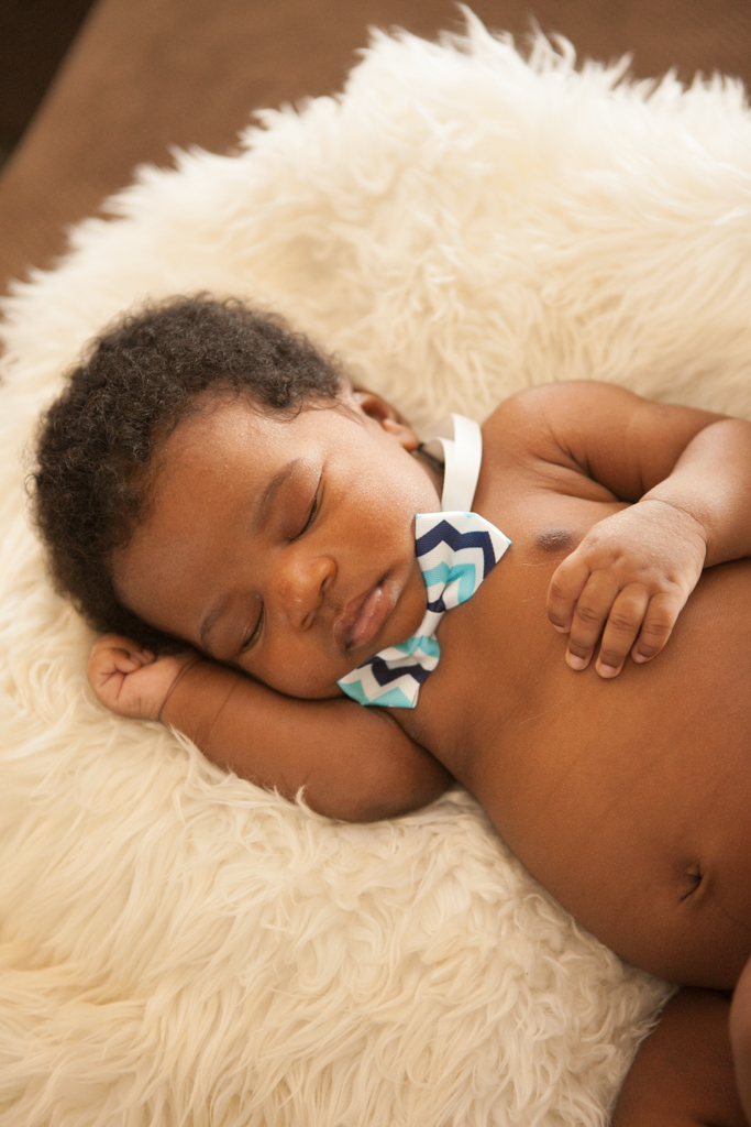 newborn boy in home session