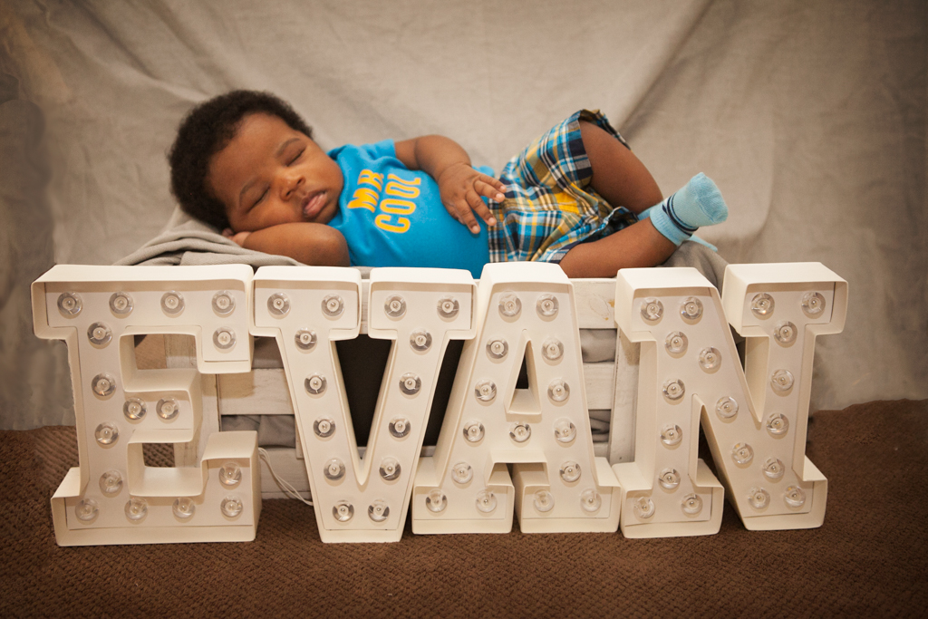 newborn boy in home session