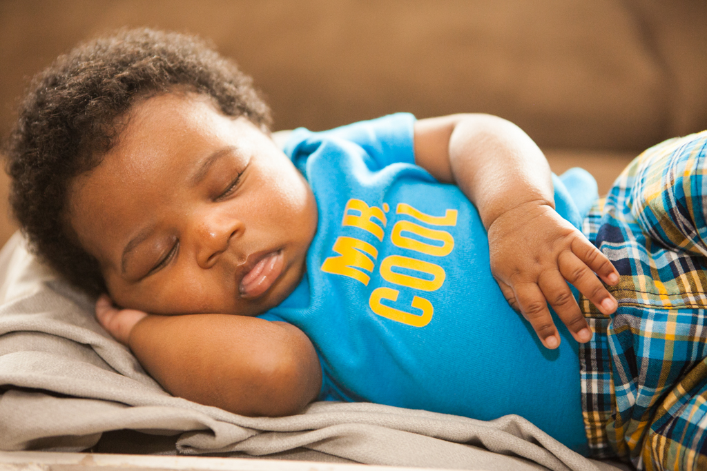 newborn boy in home session