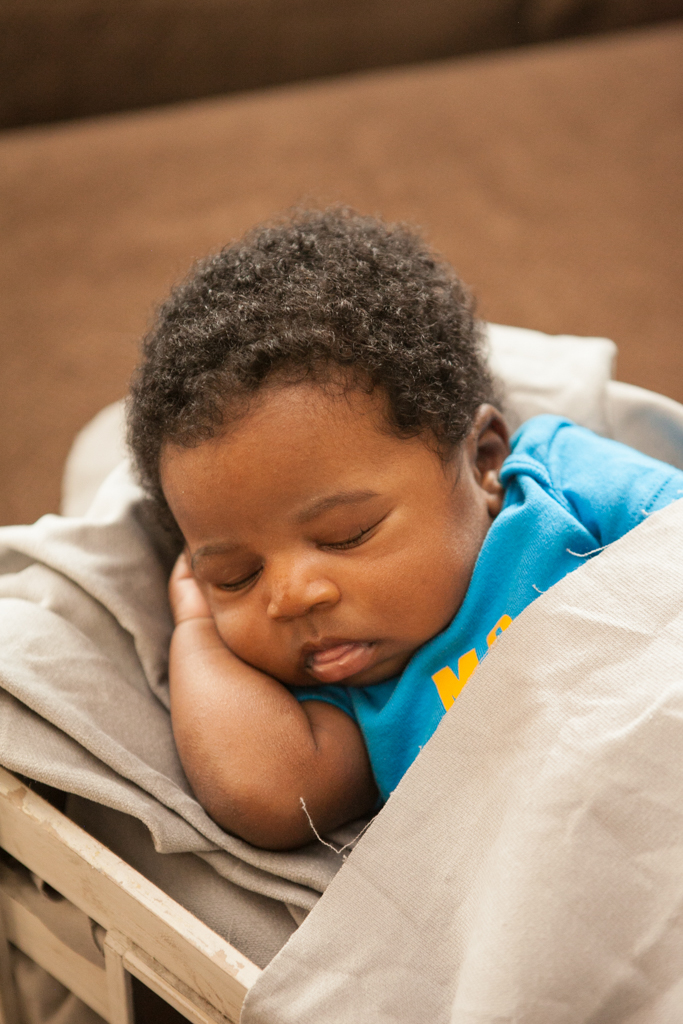 newborn boy in home session