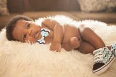 newborn boy in home session
