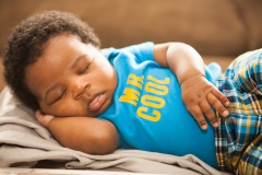 newborn boy in home session