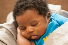 newborn boy in home session